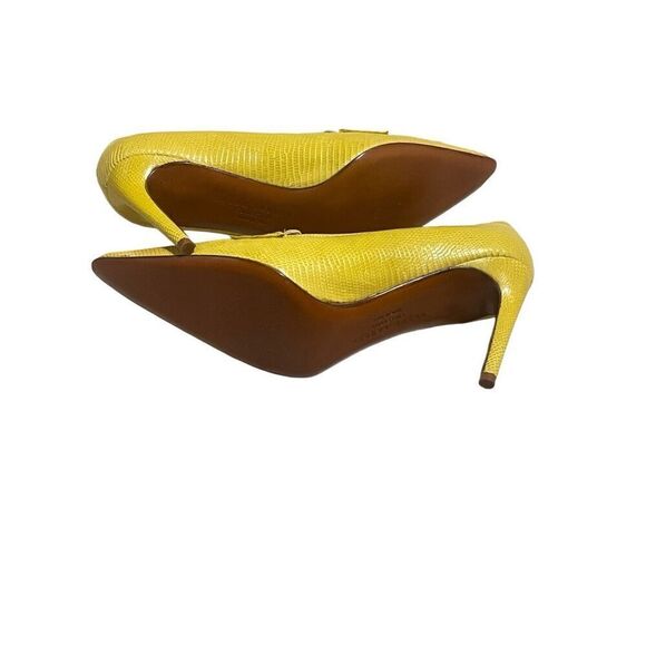 Ralph Lauren Collection Purple Label Yellow Pointed Stiletto Pump Heels Size 7 - Picture 7 of 10